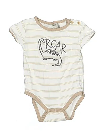 Pre-owned Assorted Brands Babies' Short Sleeve Onesie In Ivory
