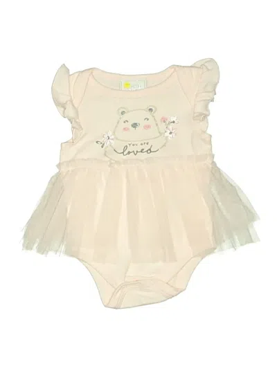 Pre-owned Assorted Brands Babies' Short Sleeve Onesie In Ivory