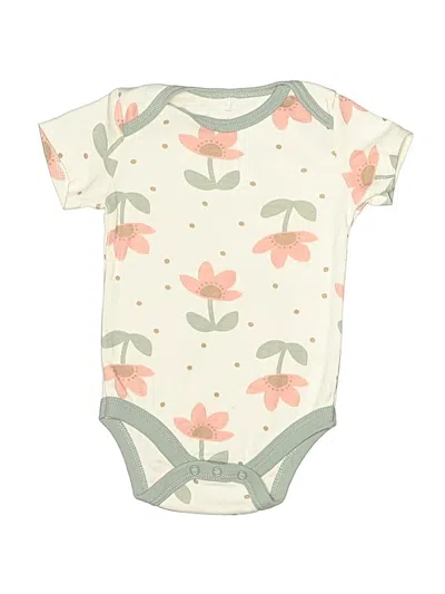 Pre-owned Assorted Brands Babies' Short Sleeve Onesie In Ivory