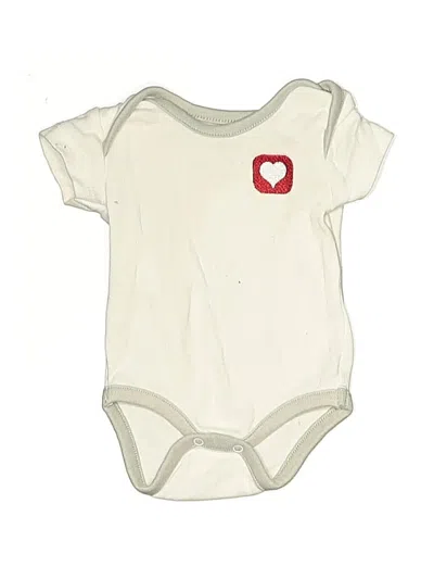 Pre-owned Assorted Brands Babies' Short Sleeve Onesie In Ivory
