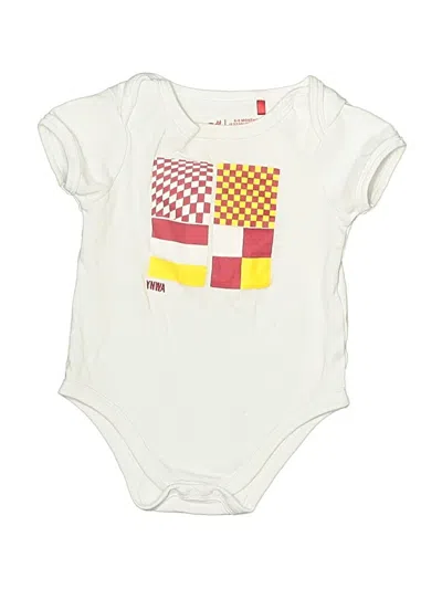 Pre-owned Assorted Brands Babies' Short Sleeve Onesie In Ivory