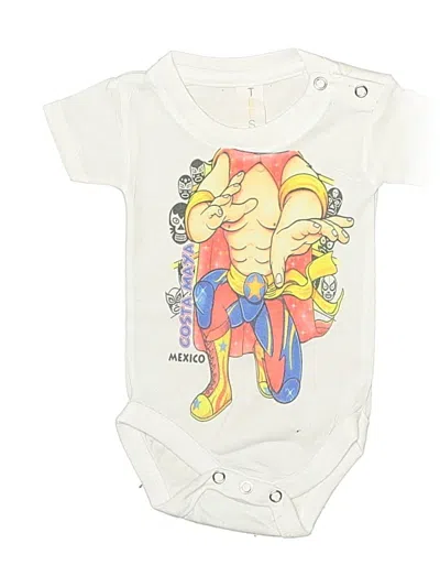 Pre-owned Assorted Brands Babies' Short Sleeve Onesie In Ivory