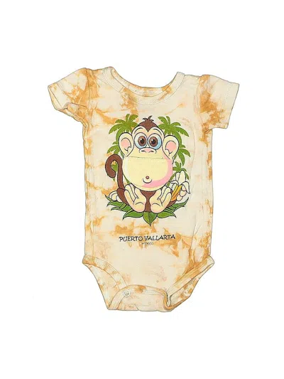 Pre-owned Assorted Brands Babies' Short Sleeve Onesie In Orange