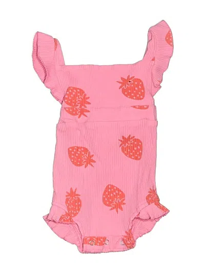Pre-owned Assorted Brands Kids' Short Sleeve Onesie In Pink