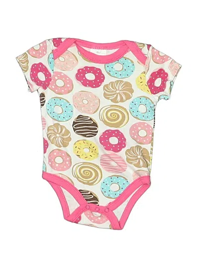 Pre-owned Assorted Brands Babies' Short Sleeve Onesie In Pink
