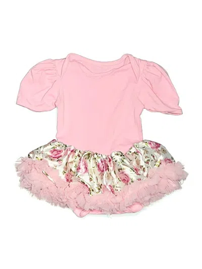 Pre-owned Assorted Brands Kids' Short Sleeve Onesie In Pink