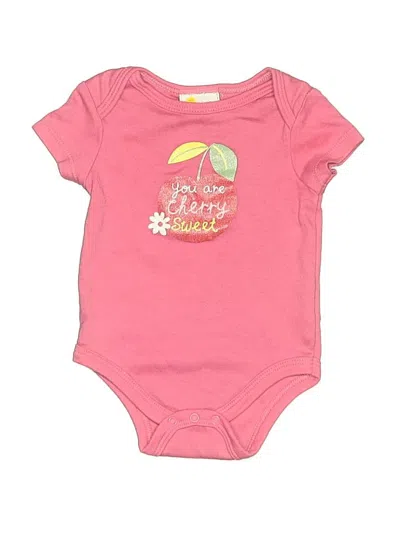 Pre-owned Assorted Brands Babies' Short Sleeve Onesie In Pink