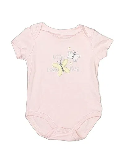 Pre-owned Assorted Brands Babies' Short Sleeve Onesie In Pink