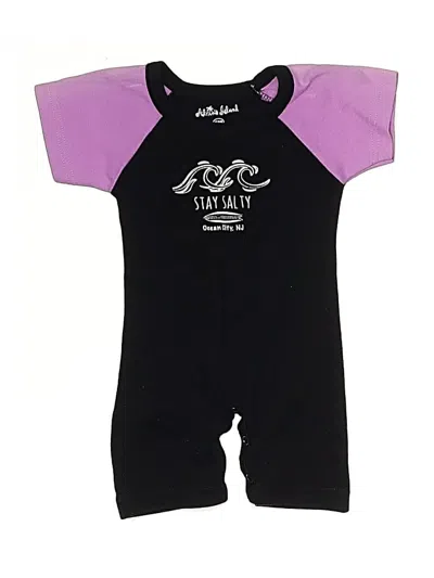 Pre-owned Assorted Brands Babies' Short Sleeve Onesie In Purple