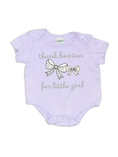 Pre-owned Assorted Brands Babies' Short Sleeve Onesie In Purple
