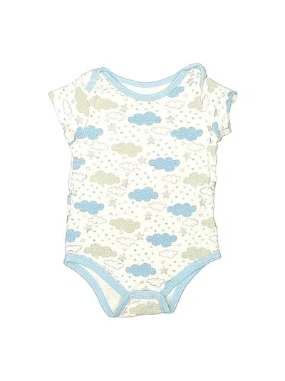 Pre-owned Assorted Brands Babies' Short Sleeve Onesie In White