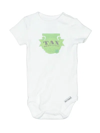 Pre-owned Assorted Brands Babies' Short Sleeve Onesie In White