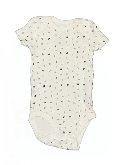 Pre-owned Assorted Brands Babies' Short Sleeve Onesie In White