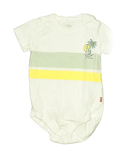 Pre-owned Assorted Brands Kids' Short Sleeve Onesie In White