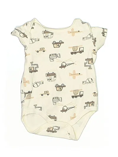 Pre-owned Assorted Brands Babies' Short Sleeve Onesie In White