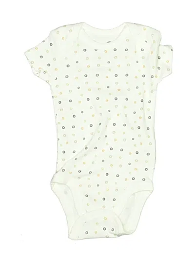 Pre-owned Assorted Brands Babies' Short Sleeve Onesie In White