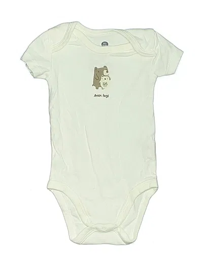 Pre-owned Assorted Brands Babies' Short Sleeve Onesie In White