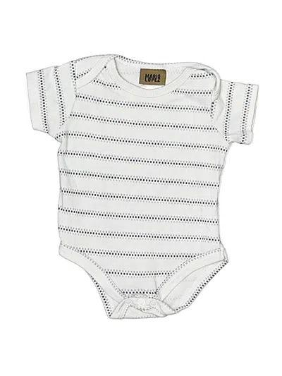 Pre-owned Assorted Brands Babies' Short Sleeve Onesie In White