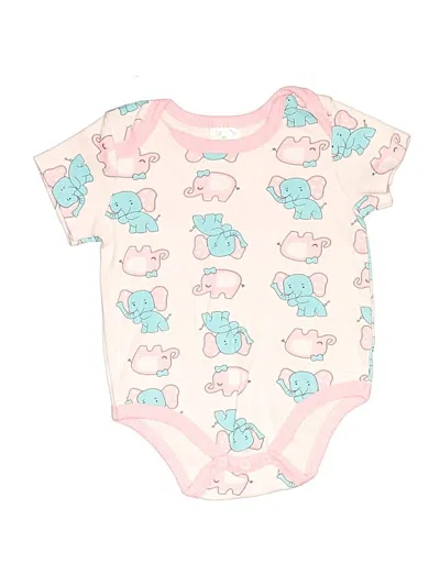 Pre-owned Assorted Brands Babies' Short Sleeve Onesie In White