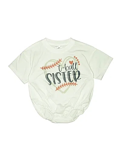 Pre-owned Assorted Brands Kids' Short Sleeve Onesie In White