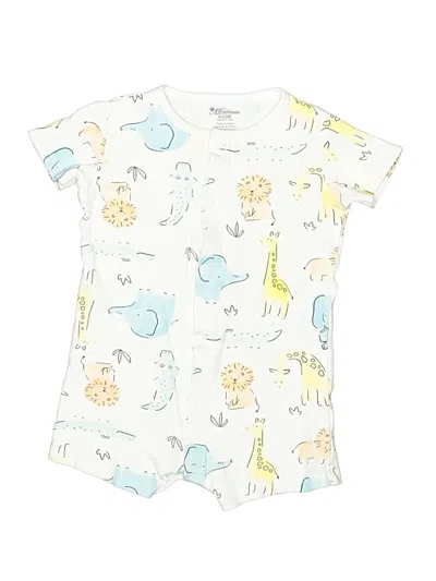 Pre-owned Assorted Brands Babies' Short Sleeve Onesie In White