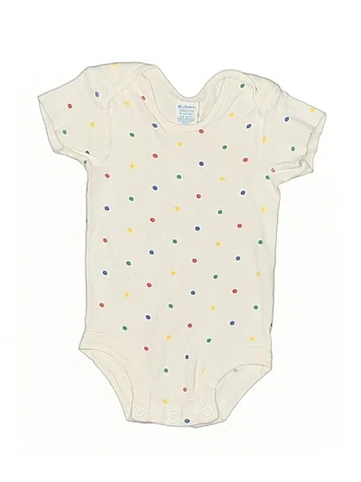 Pre-owned Assorted Brands Babies' Short Sleeve Onesie In White