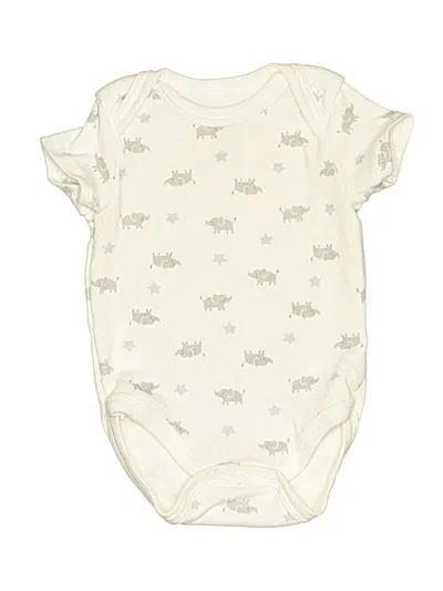 Pre-owned Assorted Brands Babies' Short Sleeve Onesie In White