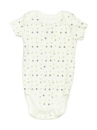 Pre-owned Assorted Brands Babies' Short Sleeve Onesie In White