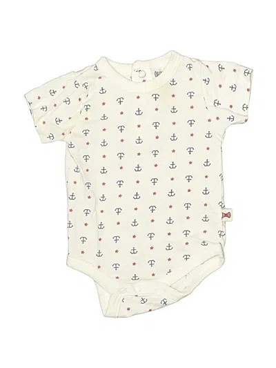Pre-owned Assorted Brands Babies' Short Sleeve Onesie In White