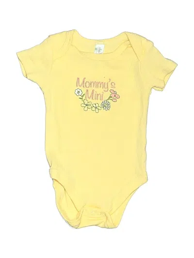 Pre-owned Assorted Brands Babies' Short Sleeve Onesie In Yellow