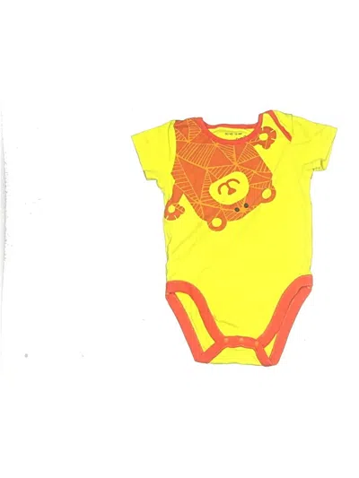 Pre-owned Assorted Brands Kids' Short Sleeve Onesie In Yellow