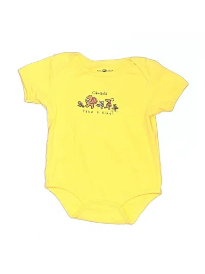 Pre-owned Assorted Brands Babies' Short Sleeve Onesie In Yellow