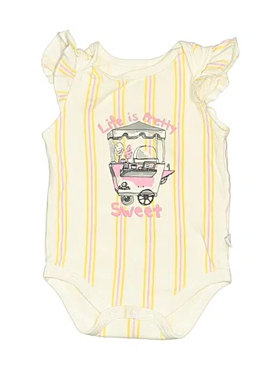 Pre-owned Assorted Brands Babies' Short Sleeve Onesie In Yellow