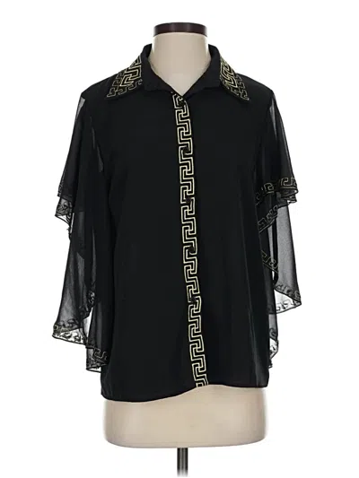 Pre-owned Assorted Brands Short Sleeve Polo Shirt In Black