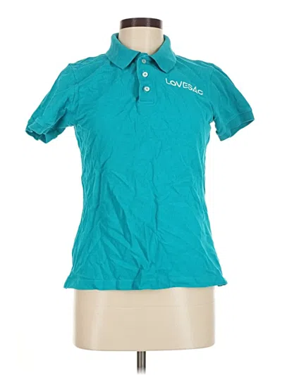 Pre-owned Assorted Brands Short Sleeve Polo Shirt In Blue
