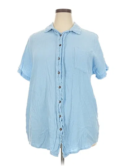 Pre-owned Assorted Brands Short Sleeve Polo Shirt In Blue