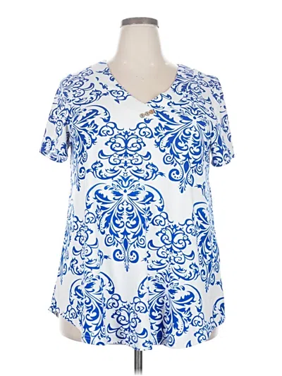 Pre-owned Assorted Brands Short Sleeve Polo Shirt In Blue