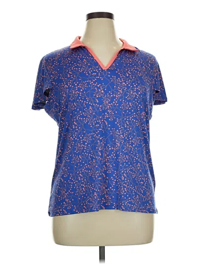 Pre-owned Assorted Brands Short Sleeve Polo Shirt In Blue