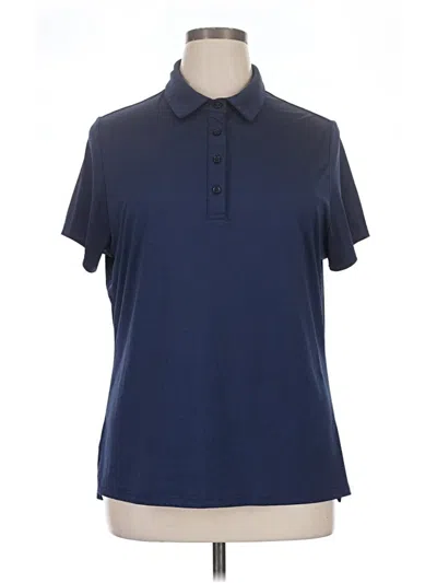 Pre-owned Assorted Brands Short Sleeve Polo Shirt In Blue