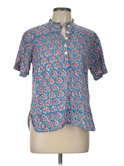 Pre-owned Assorted Brands Short Sleeve Polo Shirt In Blue
