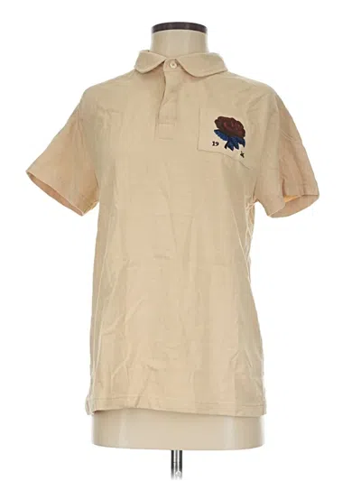 Pre-owned Assorted Brands Short Sleeve Polo Shirt In Brown