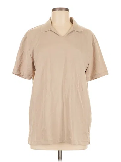 Pre-owned Assorted Brands Short Sleeve Polo Shirt In Brown