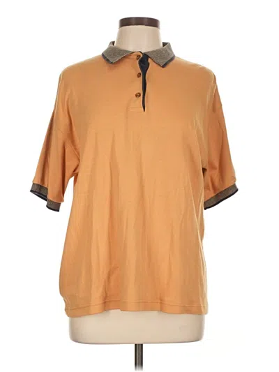 Pre-owned Assorted Brands Short Sleeve Polo Shirt In Brown