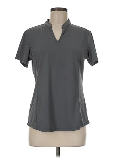 Pre-owned Assorted Brands Short Sleeve Polo Shirt In Gray