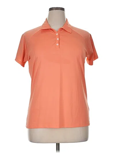 Pre-owned Assorted Brands Short Sleeve Polo Shirt In Orange