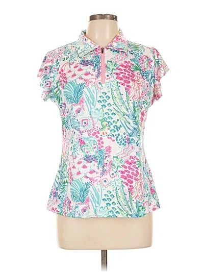Pre-owned Assorted Brands Short Sleeve Polo Shirt In Pink