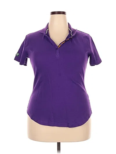 Pre-owned Assorted Brands Short Sleeve Polo Shirt In Purple