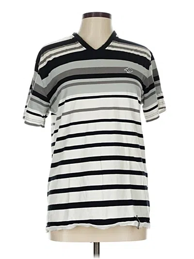 Pre-owned Assorted Brands Short Sleeve Polo Shirt In Silver