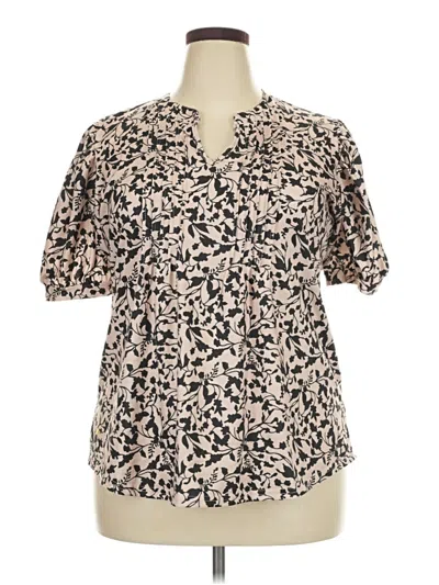 Pre-owned Assorted Brands Short Sleeve Polo Shirt In Tan