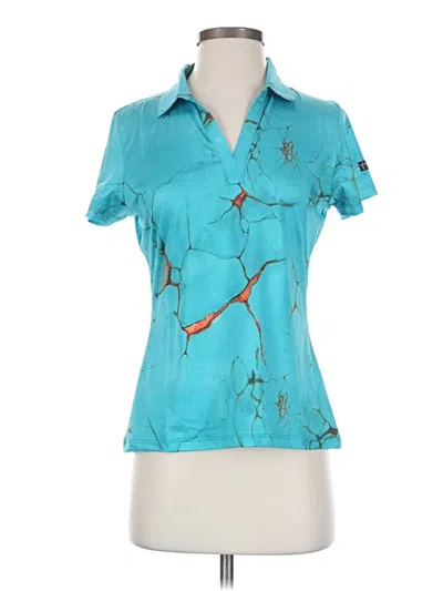 Assorted Brands Short Sleeve Polo Shirt In Teal